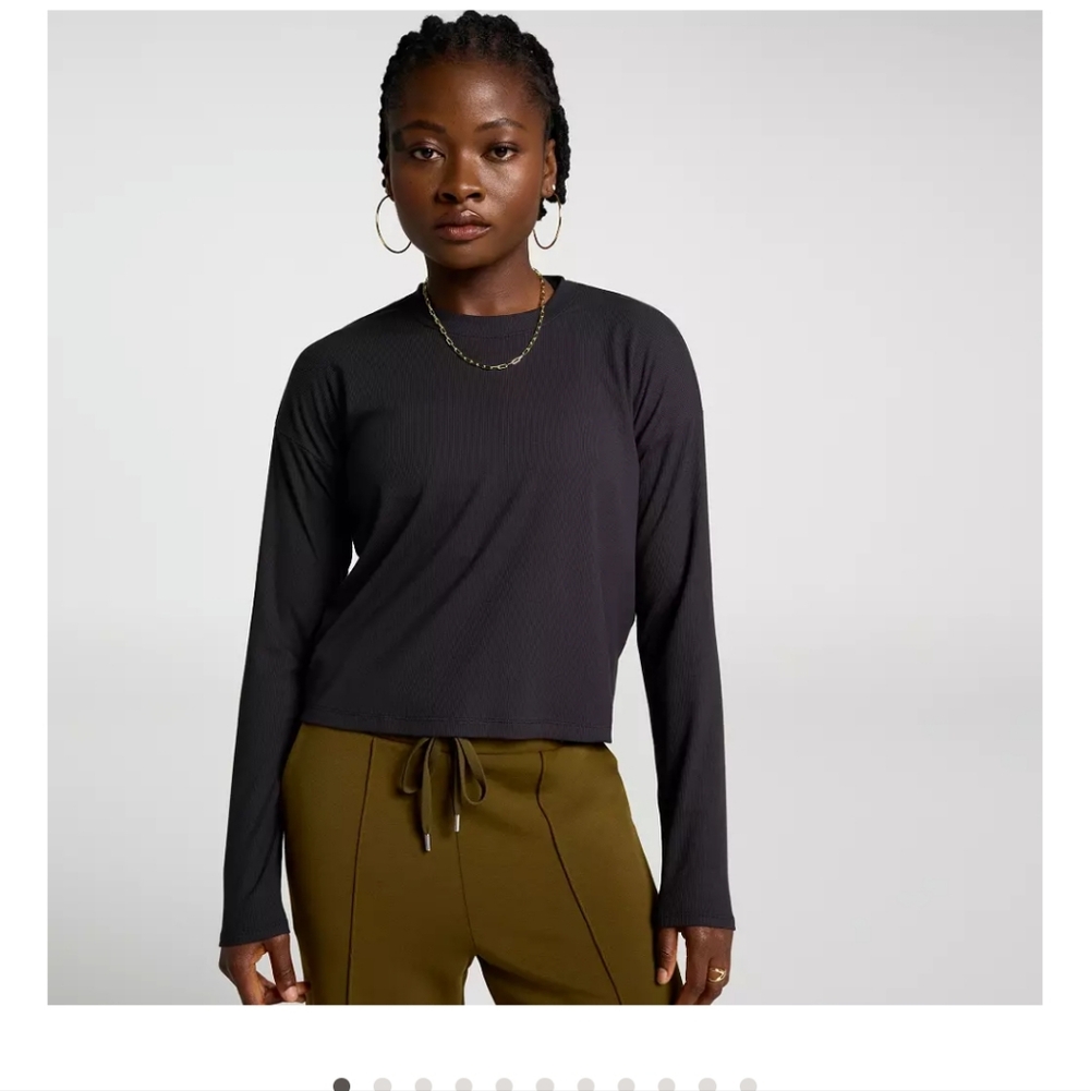 Calia Black Long Sleeve Women's Top With Matching Tank